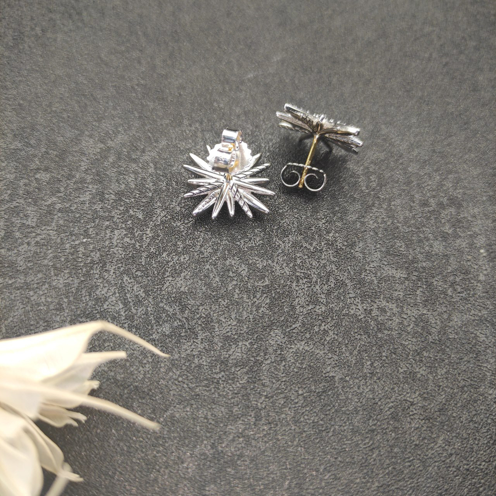 David Yurman Sunflower Diamond Stud Earrings - Picture 7 of 9